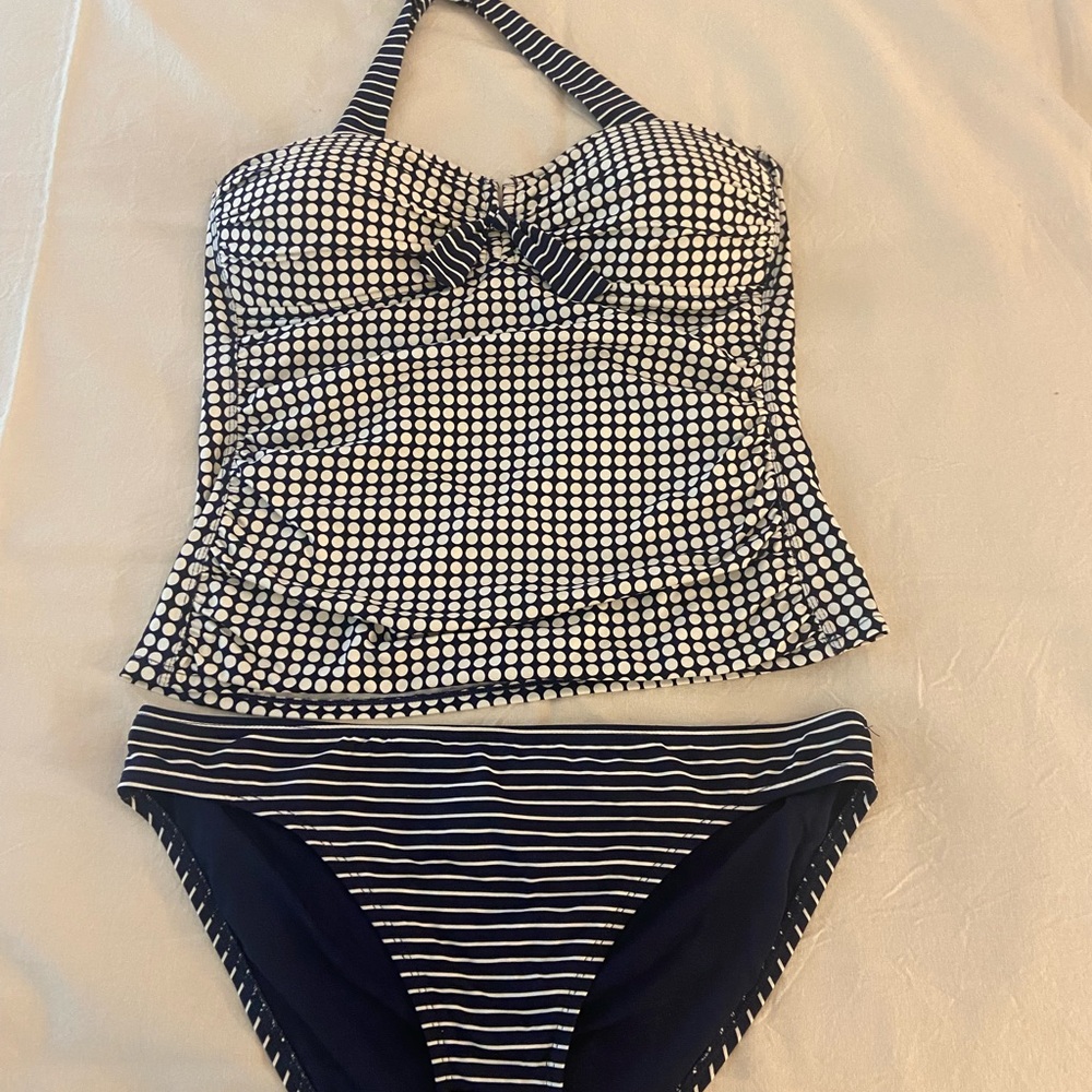 Tommy Bahama Navy and Cream Swimwear